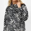 Abstract Mono Co-ord Fleece Pyjama Top M