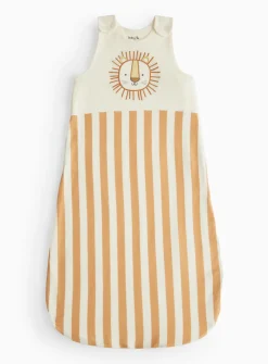 Beige Lion Print 0.5 Tog Sleeping Bag 12-18 months