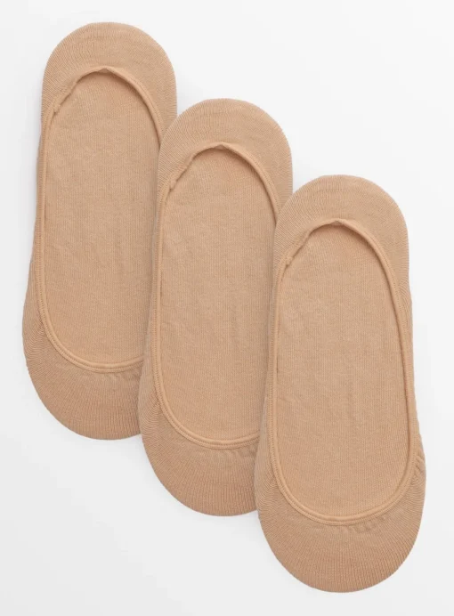Beige Nude Footsies 3 Pack 6-8