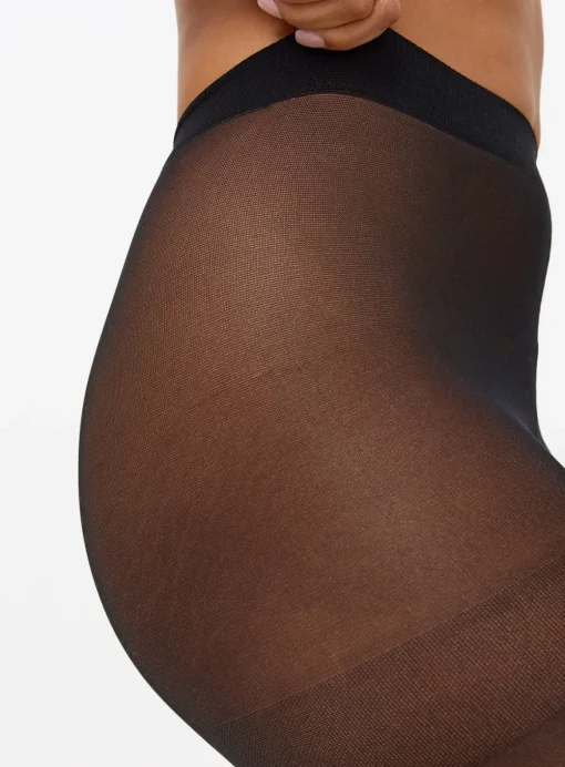 Black 40 Denier Opaque Tights 3 Pack XL