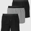 Black & Grey Jersey Boxers 3 Pack M