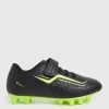 Black Contrast Neon Studded Football Boots 1