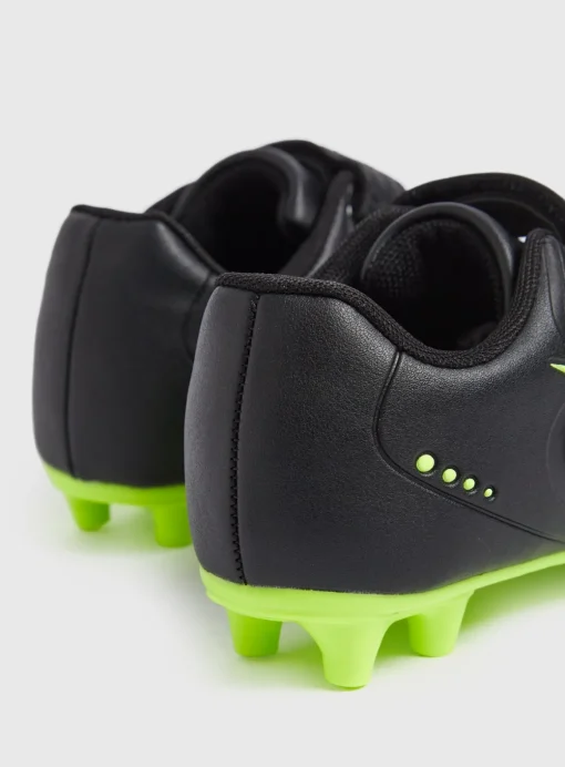 Black Contrast Neon Studded Football Boots 1