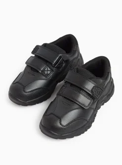 Black Dino Design Light-Up School Shoes 11 Infant