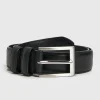 Black Formal Leather Belt L