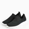 Black Knitted Slip On Trainers 6