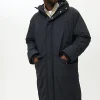 Black Padded Longline Duvet Coat XXL