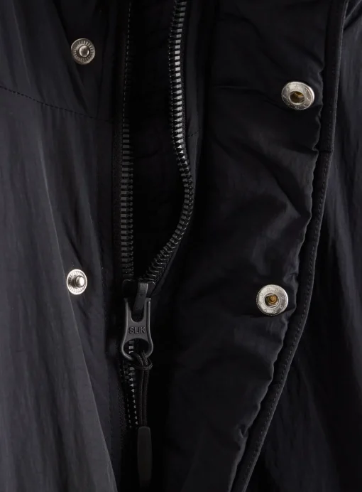 Black Padded Longline Duvet Coat XXL