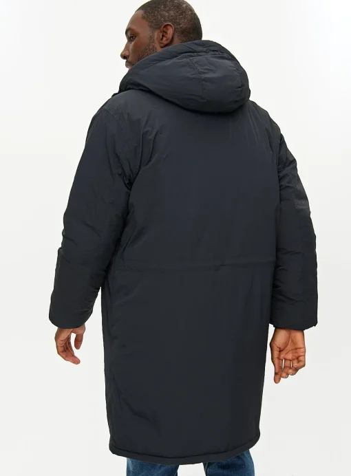 Black Padded Longline Duvet Coat XXL