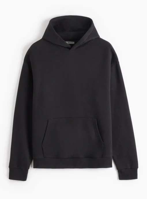 Black Relaxed Overhead Hoodie XXL