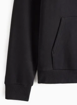 Black Relaxed Overhead Hoodie XXL