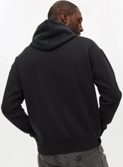 Black Relaxed Overhead Hoodie XXL