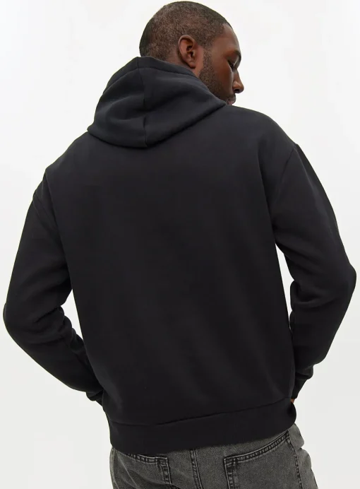 Black Relaxed Overhead Hoodie XXL