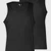 Black Sleeveless Vests 2 Pack XXL