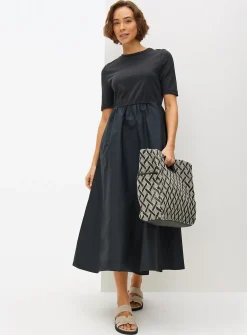 Black T-Shirt Midi Dress 12
