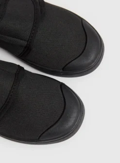 Black Unisex Micro-Fresh® Plimsolls 9 Infant
