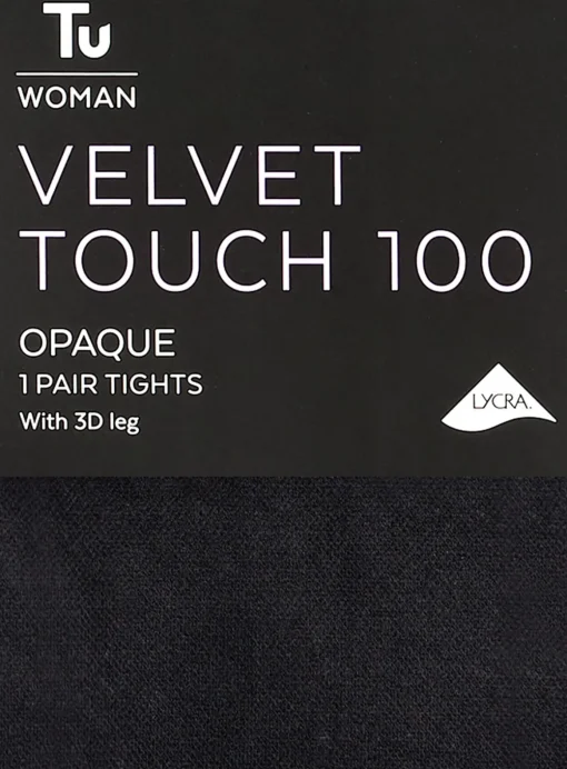 Black Velvet Touch 100 Opaque Tights S