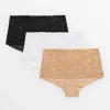 Black, White and Beige Galloon Lace Shorts 3 Pack 16