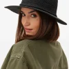 Black Woven Stitch Western Hat One Size