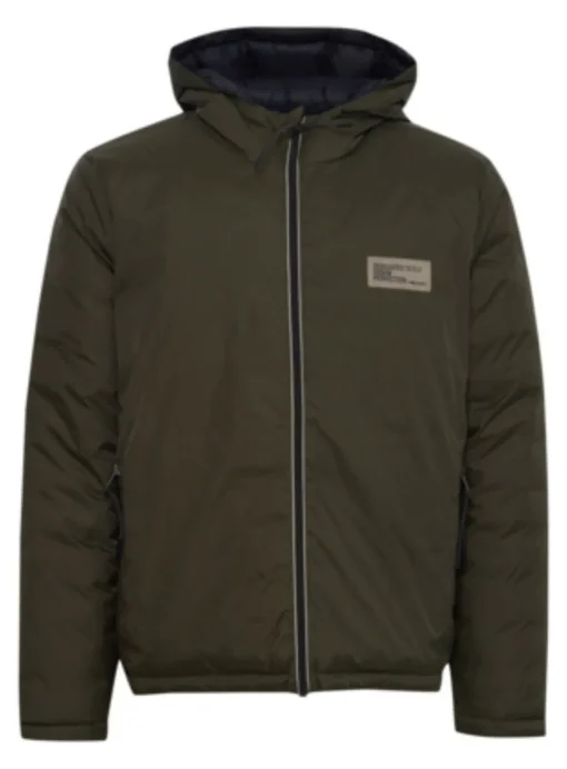BLEND Lightweight Khaki/Black Reversible Padded Jacket S