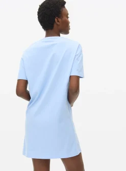 Blue Broderie Embroidered Nightdress L