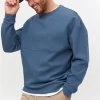 Blue Crew Neck Relaxed Sweatshirt L