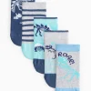 Blue Dino Socks 5 Pack 12.5-3.5