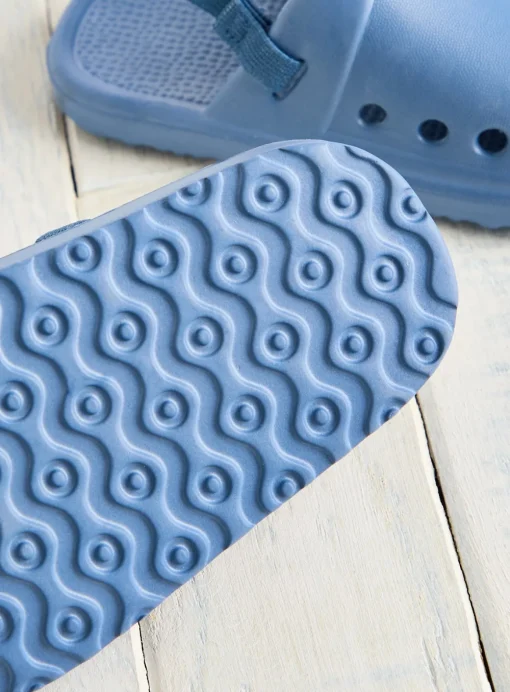 Blue Eva Ankle Strap Clogs Up to 3 mths