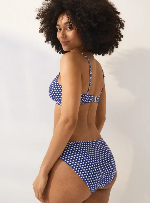 Blue Geo High Waisted Bikini Bottoms 16