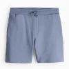 Blue Jersey Drawstring Shorts L