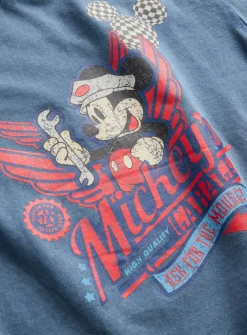 Blue Mickey's Garage Graphic T-Shirt 1-2 years