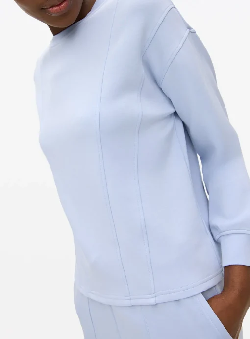 Blue Seam Scuba Co-ord Lounge Top M