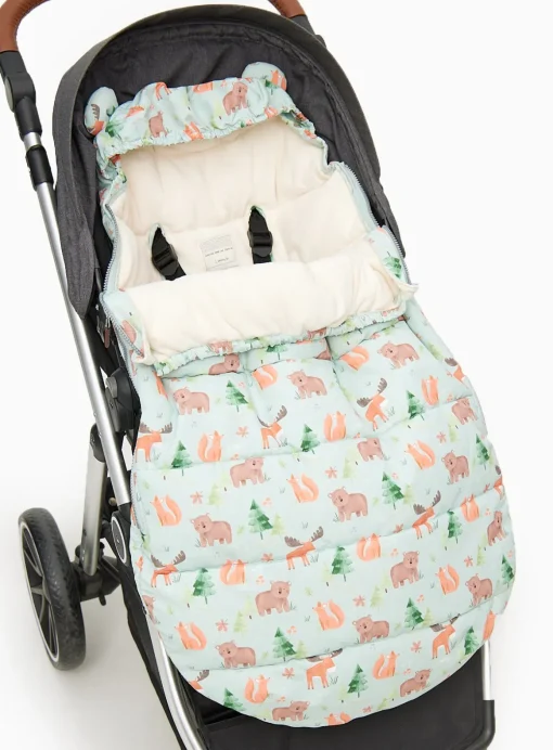 Blue Woodland Animal Print Footmuff One Size