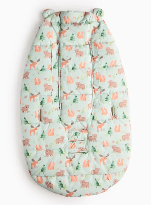 Blue Woodland Animal Print Footmuff One Size
