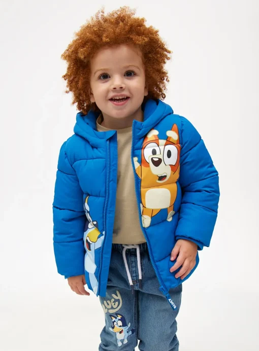 Bluey Character Print Puffer Jacket 1-2 years
