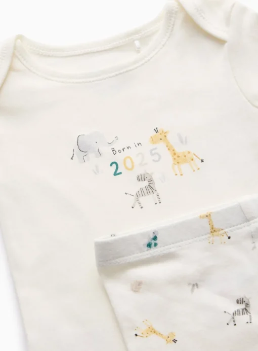 Born In 2025 Animal Print 3-Piece Starter Set 12-18 months