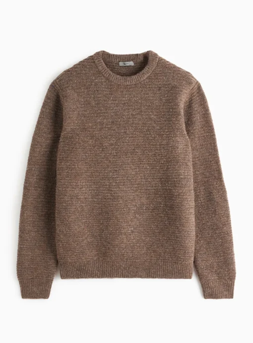 Brown Horizontal Stripe Crew Neck Jumper XXL