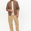 Brown Zip Through Pocket Cardigan XL