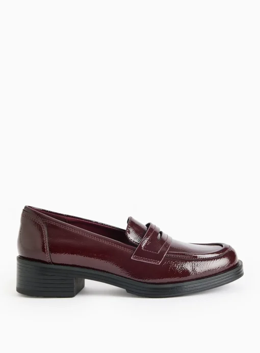 Burgundy Patent Loafers 6