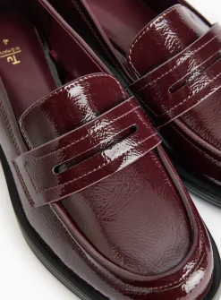 Burgundy Patent Loafers 6