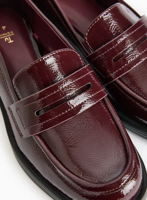 Burgundy Patent Loafers 6