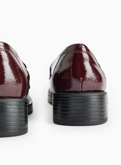 Burgundy Patent Loafers 6