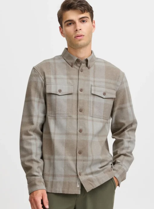 CASUAL FRIDAY CFAUGUSTO Sand Check Overshirt XXL