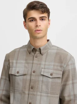 CASUAL FRIDAY CFAUGUSTO Sand Check Overshirt XXL