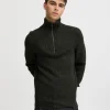 CASUAL FRIDAY CFKRISTIAN Khaki Wool Half Zip Knit L