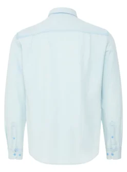 CASUAL FRIDAY Light Blue Linen Mix Chambray Shirt XXL