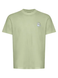 CASUAL FRIDAY Pale Green Embroidered T-Shirt L