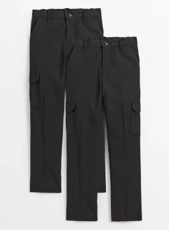 Charcoal Cargo Trousers 2 Pack 4 years