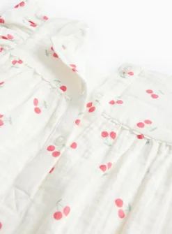 Cherry Print Woven Bodysuit & Headband Set 18-24 months