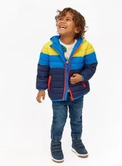 Colour Block Puffer Coat 1-2 years
